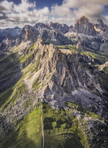 Ra Gusela, Averau,Nuvolau,Passo Giau in Dolomiti Bellunesi, Unesco Heritage, Veneto, Belluno, Italy 