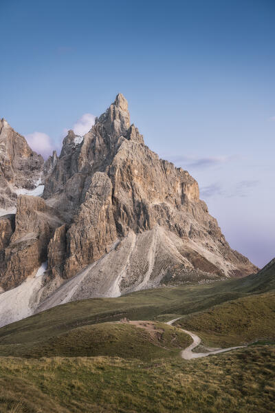  Cimon della Pala Mountain in Pale di San Martino Mountains Group, called the Cervino of Dolomiti, Unesco Heritage, Trentino Alto Adige, Trento,Italy