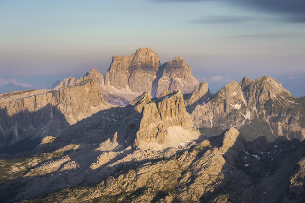 The mountains of Lagazuoi,Croda da Lago, Lastoni di Formin, Cinque Torri, part od Dolomiti Bellunesi, Unesco Heritage, Belluno, Veneto, Italy