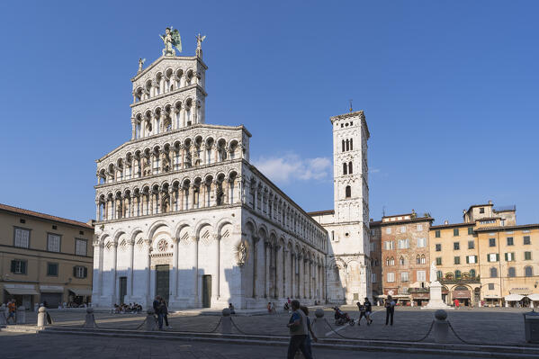 Church of San Michele in foro (chiesa di San Michele in Foro) Lucca, Tuscany, Italy, Europe
