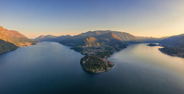Panoramic aerial view to Bellagio, Como province, Lombardy, Italy