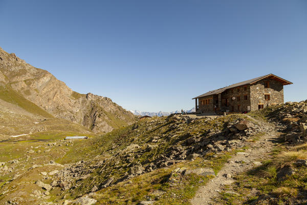 View from the Arbolle Refuge - Basin Arbolle, Mount Emilius, Pila,Aosta Valley, Italian alps, Italy