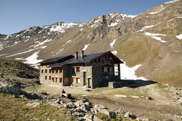 View from the Arbolle Refuge - Basin Arbolle, Mount Emilius, Pila,Aosta Valley, Italian alps, Italy