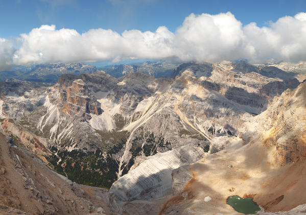 View from Tofana di Mezzo. Cortina d'Ampezzo, Belluno district, Veneto, Italy