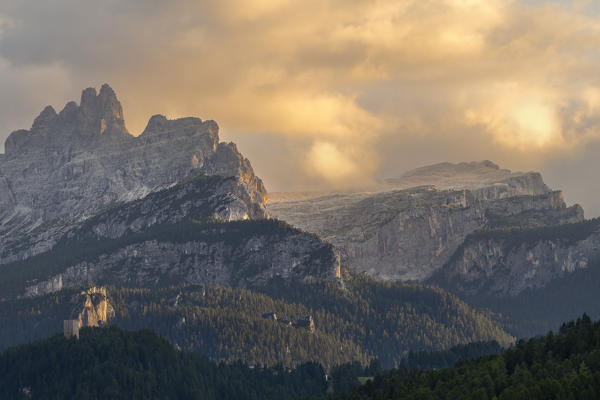 Sunset from Cortina d'Ampezzo. Belluno district, Veneto, Italy