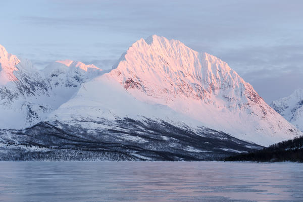 The Snow capped Lyngen Alps at Sunrise, Norway