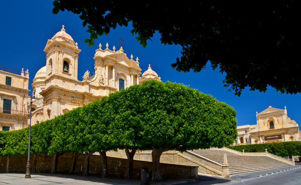 Noto, St. Nicholas Cathedral, Sicily, Italy, Europe
