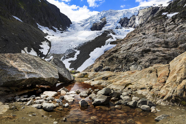 Buer Glacier in Folgefonna National Park, Odda, Hordaland, Norway