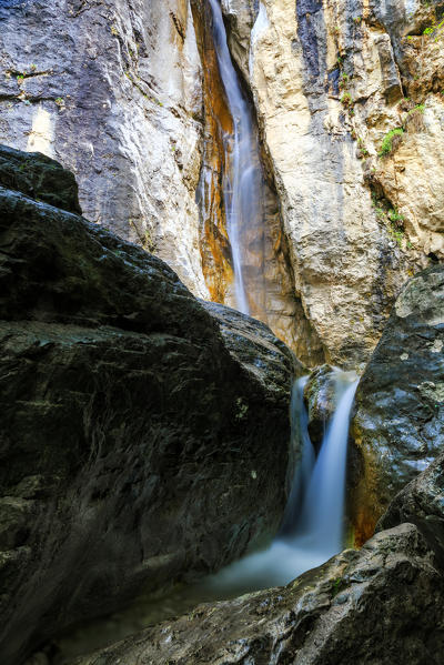 Del Cenghen waterfalls, Abbadia Lariana, Province of Lecco, Lombardy, Italy