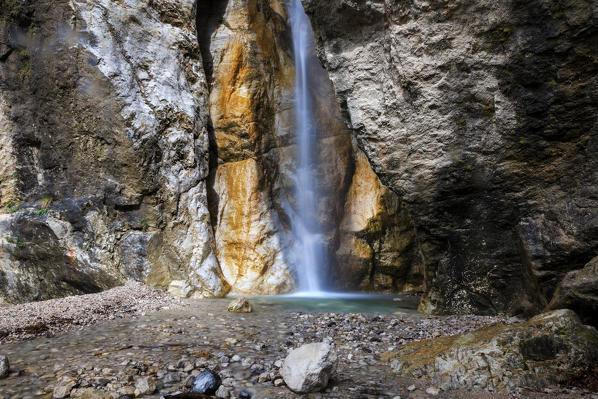 Del Cenghen waterfalls, Abbadia Lariana, Province of Lecco, Lombardy, Italy