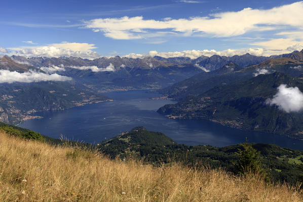 View on Como Lake from Monte San Primo, Triangolo Lariano, Bellagio, Province of Como, Lombardy, Italy
