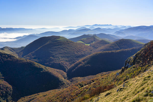 Italy, Umbria, Apennines, Mount Cucco  in Autumn