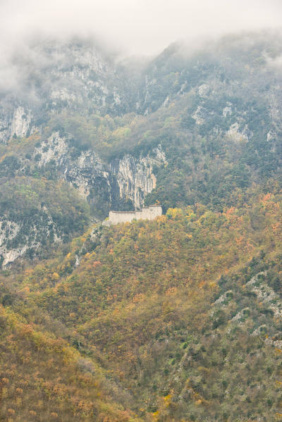 S. Girolamo hermitage in the woods in Autumn, Monte Cucco NP, Appennines, Umbria, Italy
