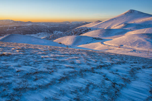 Mountains at sunset, Sibillini mountains NP, Umbria, Italy