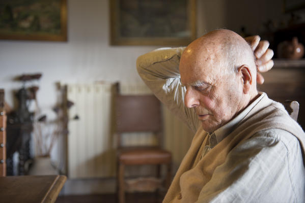 Fabio Clauser, creator and founder of the Sasso Fratino Integral Reserve, the first one in Italy, in his house, Pratovecchio, Tuscany district, Italy