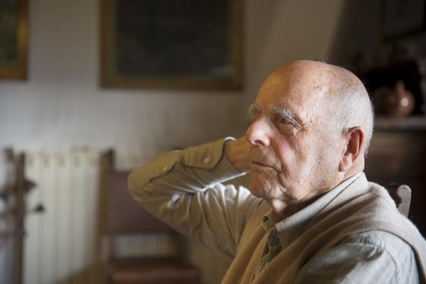 Fabio Clauser, creator and founder of the Sasso Fratino Integral Reserve, the first one in Italy, in his house, Pratovecchio, Tuscany district, Italy