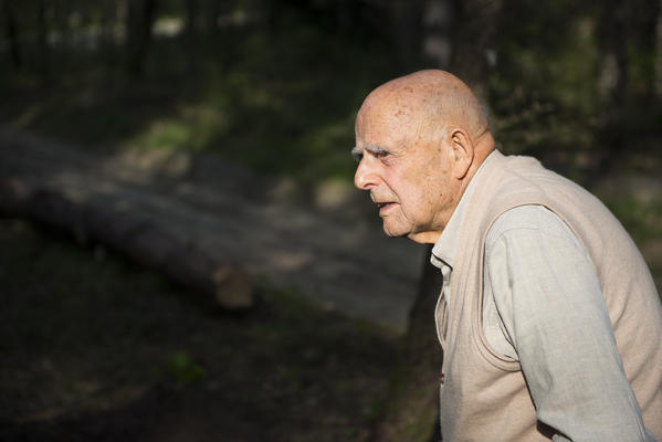 Fabio Clauser, creator and founder of the Sasso Fratino Integral Reserve, the first one in Italy, in his house, Pratovecchio, Tuscany district, Italy