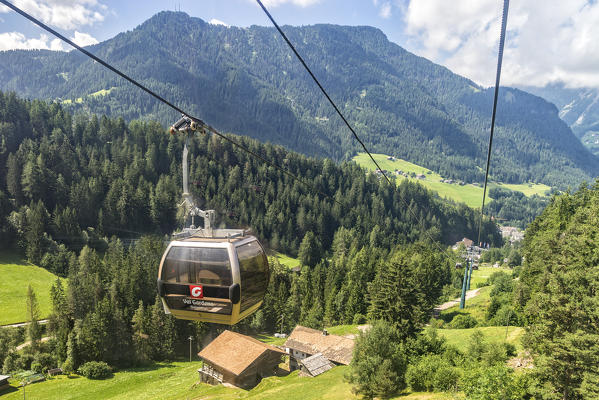 Cableway from Ortisei to Seceda, Gardena valley, Dolomites, Italy