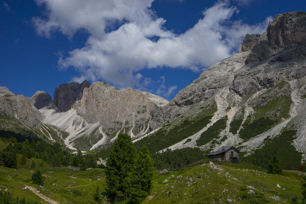 Odles mountain range in Summer, Dolomites, Sudtirol, Italy