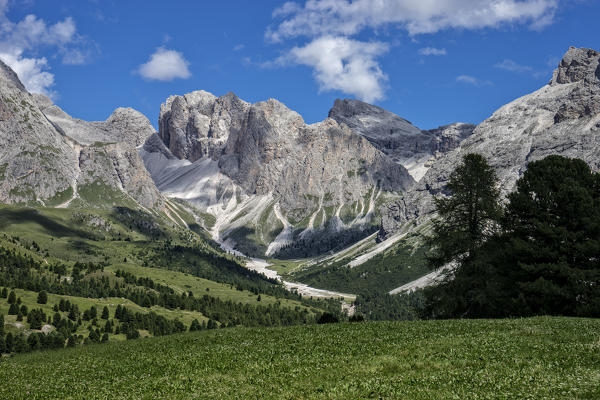 Odles mountain range in Summer, Dolomites, Sudtirol, Italy
