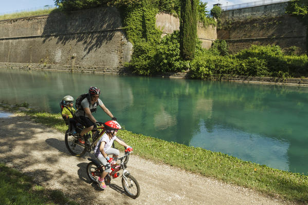 Peschiera del Garda, Italy. Mincio River.