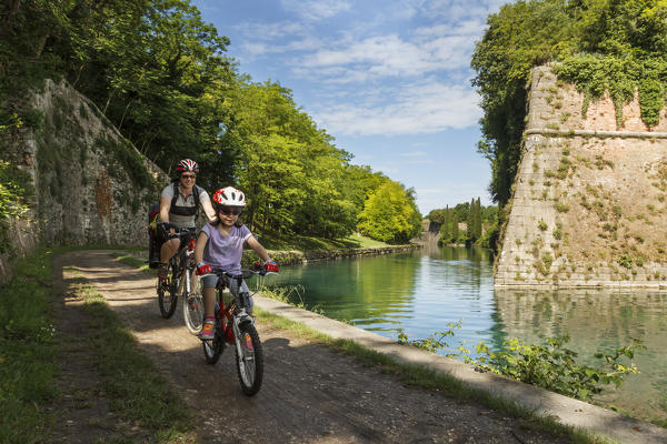 Peschiera del Garda, Italy. Mincio River.