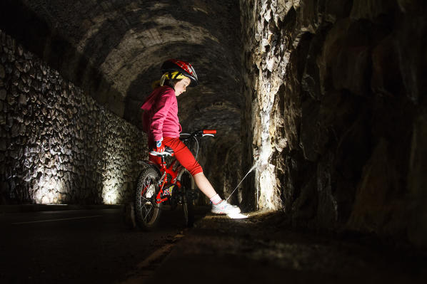Brembana valley, Lombardy, Italy. Brembana valley's cycle path