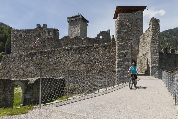 Sole valley, Trentino, Italy. Sole valley cycle path