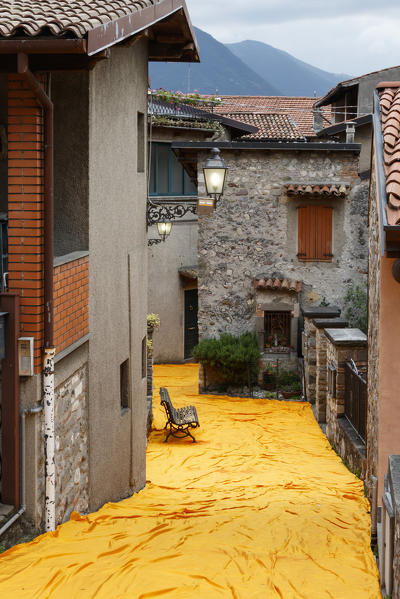 Iseo Lake, Lombardy, Italy. The Floating Piers.