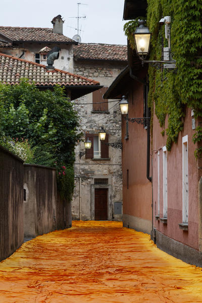 Iseo Lake, Lombardy, Italy. The Floating Piers.