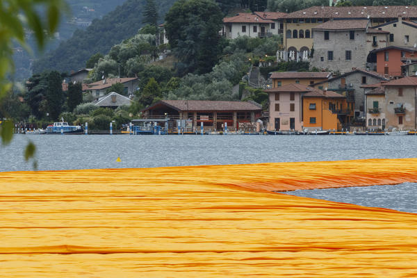Iseo Lake, Lombardy, Italy. The Floating Piers.