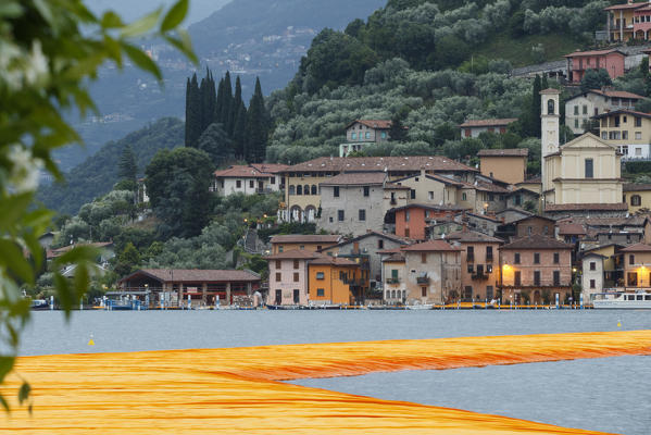 Iseo Lake, Lombardy, Italy. The Floating Piers.