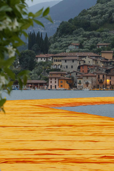 Iseo Lake, Lombardy, Italy. The Floating Piers.