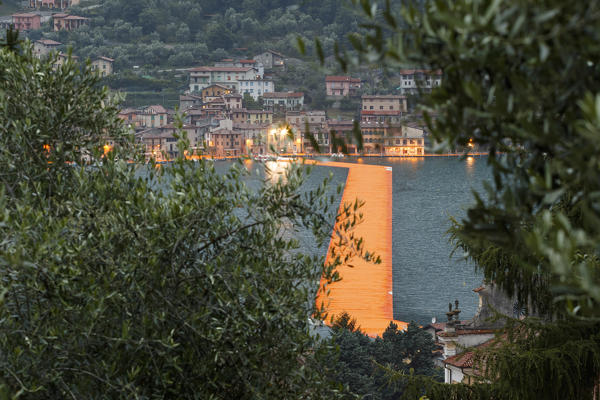 Iseo Lake, Lombardy, Italy. The Floating Piers.