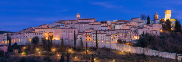 Europe, Italy, Umbria, Perugia district.
Nocera Umbra at dusk