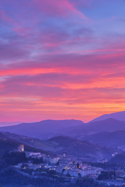 Europe, Italy, Umbria, Perugia district.
Nocera Umbra at sunset