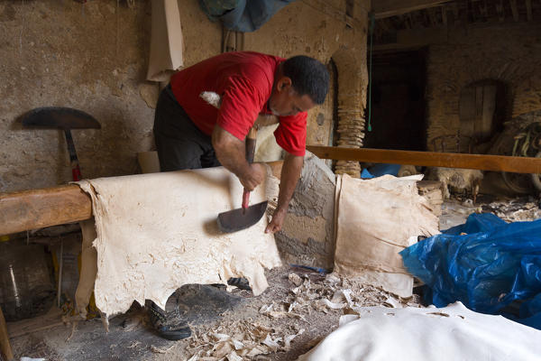 North Africa,Morocco,Fes district,Fez Tannery,Chouara Tannery. Leather processing