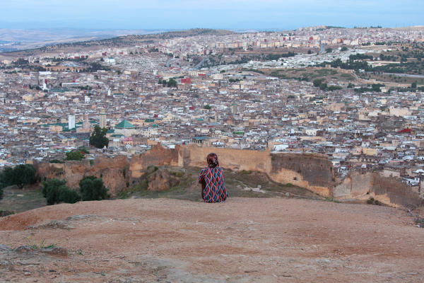 North Africa,Morocco,Fes district,Medina of Fes.During the evening prayer