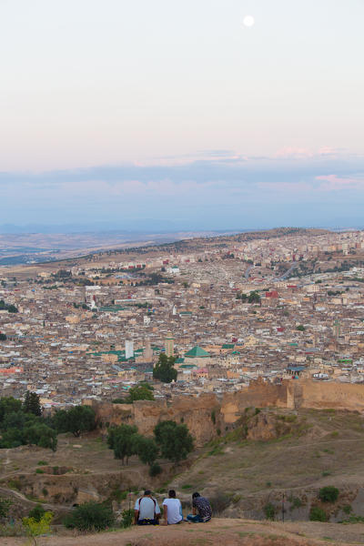 North Africa,Morocco,Fes district,Medina of Fes.During the evening prayer