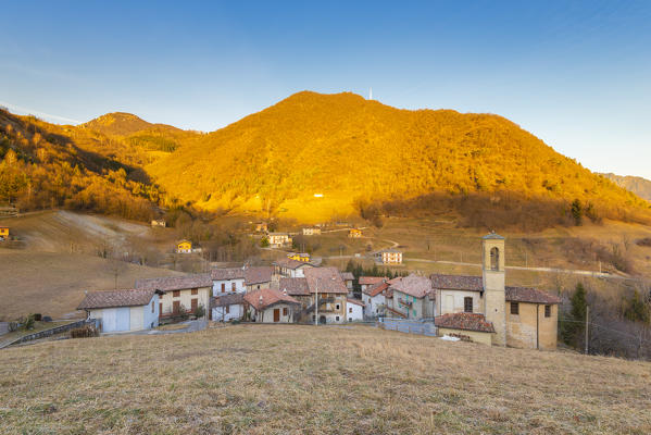 Sunrise at Alino, Val Brembana, province of Bergamo, Lombardy, Orobie alps, Italy