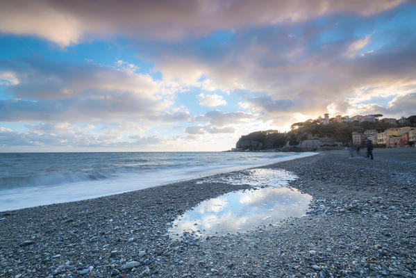 Promenade of Celle Ligure, province of Savona, Liguria, Italy