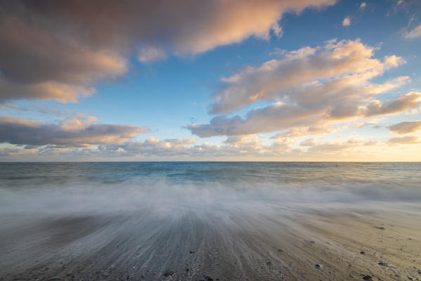 Sea at sunset, Celle Ligure, province of Savona, Liguria, Italy