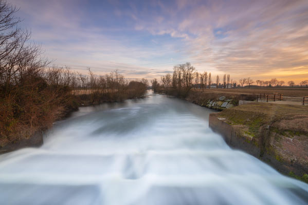 Terdoppio torrent, Lomellina, Province of Pavia, Lombardy, Italy