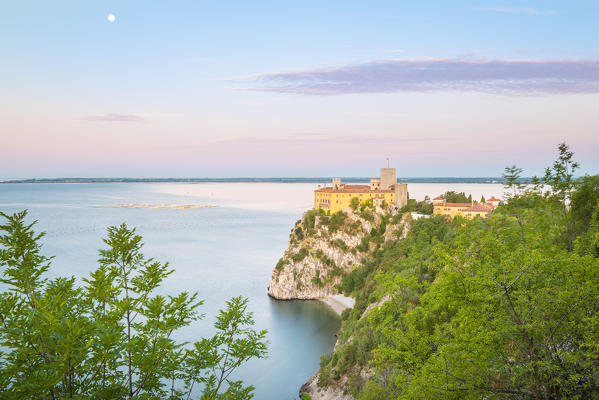 The dawn seen from Rilke path, Duino, province of Trieste, Friuli Venezia Giulia, Italy