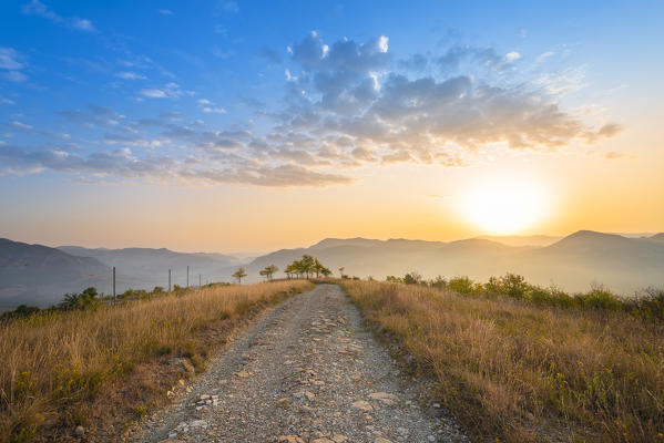 Dawn in Valle del Reno, bolognese Apennine, province of Bologna, Emilia Romagna, Italy