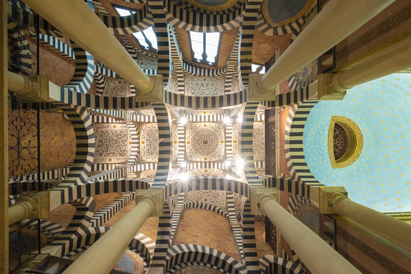 The chapel, Rocchetta Mattei, Valle del Reno, bolognese Apennine, province of Bologna, Emilia Romagna, Italy