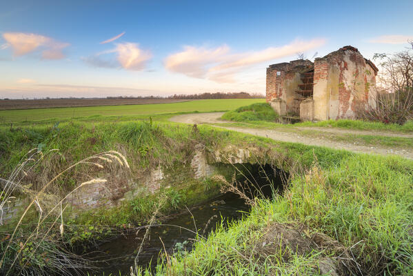 Old mill, Dorno, Lomellina, province of Pavia, Lombardy, Italy