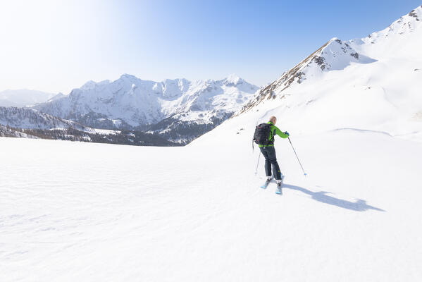 Passo Tartano on Val Brembana side, Val Brembana, province of Bergamo, Lombardy, Italian alps, Italy