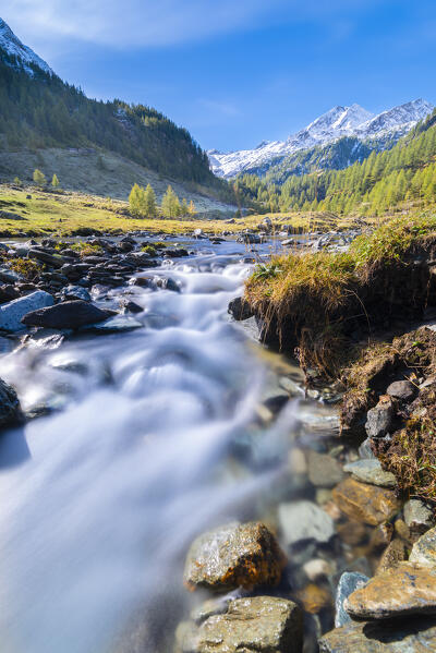 Torrent in Alleigne valley, Champorcher valley, Aosta Valley, italian alps, Italy