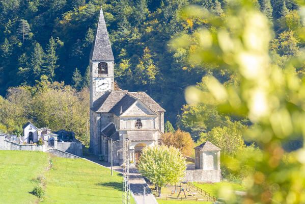 Sant Ambrogio church, Coimo, Vigezzo valley, Ossola, Piedmont, Province of Verbano Cusio Ossola, italian alps, Italy